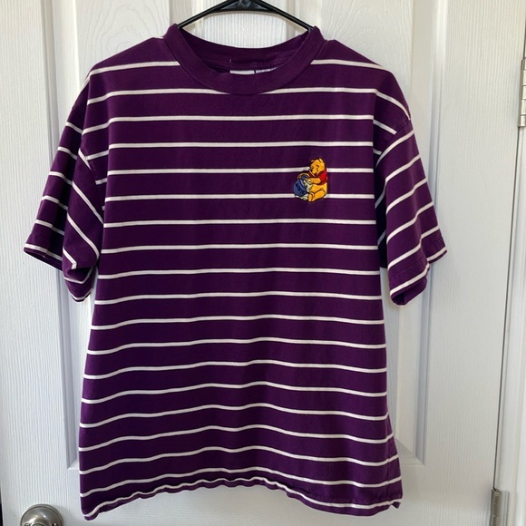 Disney Tops - Purple Striped Tee the Disney store Winnie the Pooh